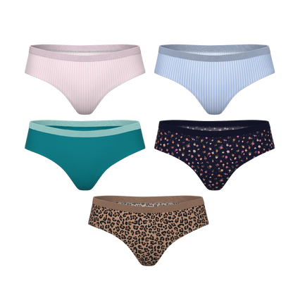 The Feminine Essentials | Cheeky Underwear 5 Pack