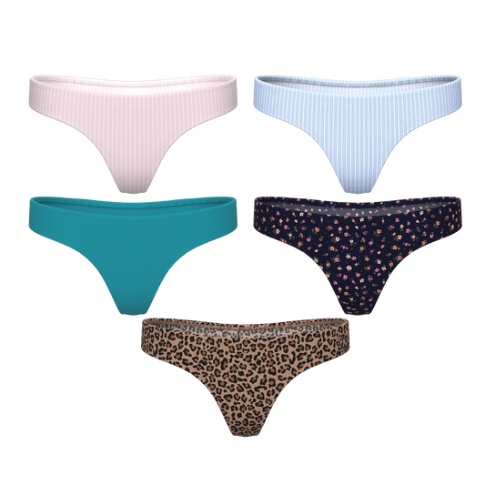 The Feminine Essentials | MicroModal Thong 5 Pack