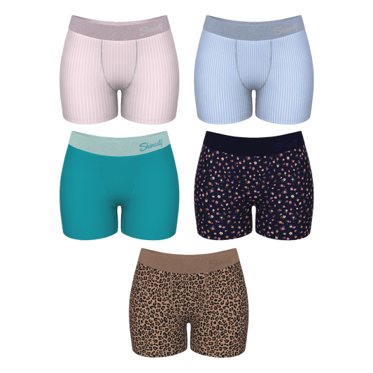 The Feminine Essentials | Women’s Boxers 5 Pack