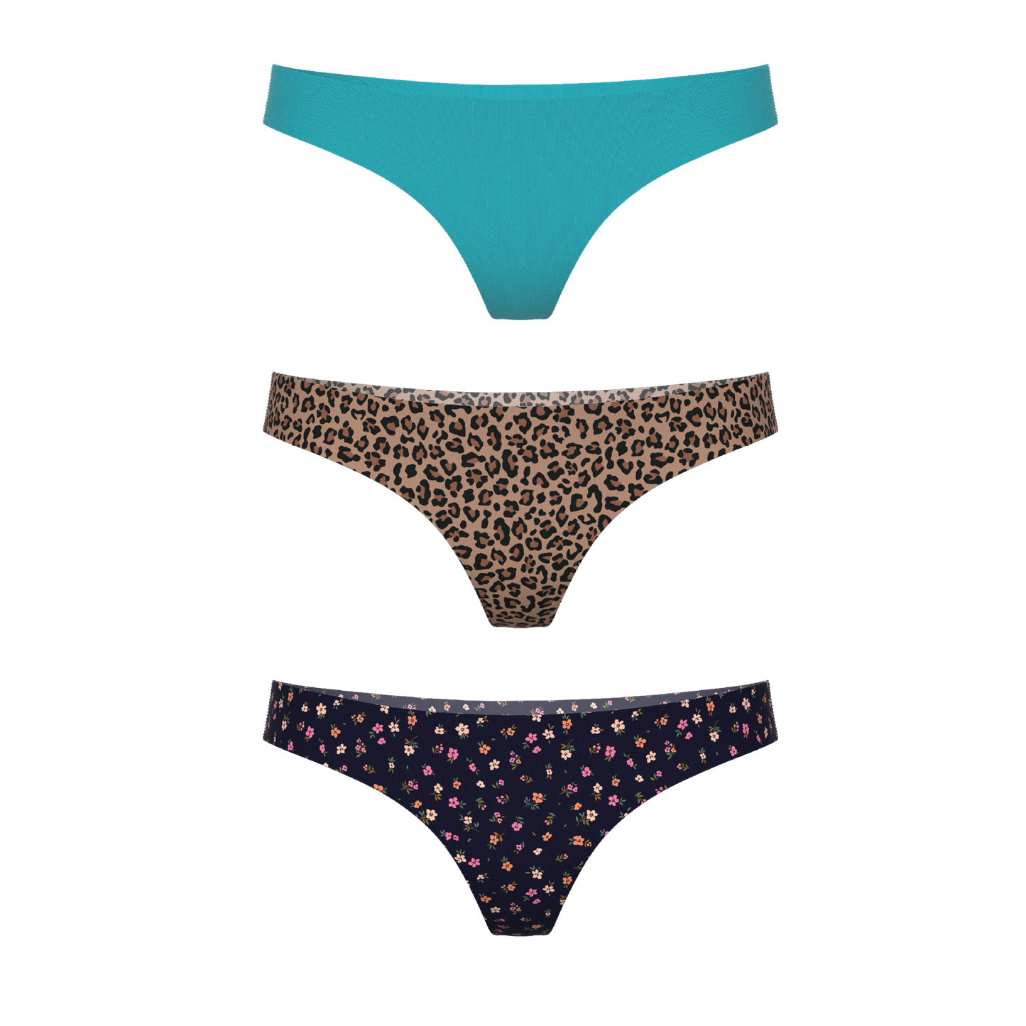 The Feminine Variety | Women's Thong Underwear 3 Pack