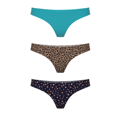 The Feminine Variety | Women's Thong Underwear 3 Pack