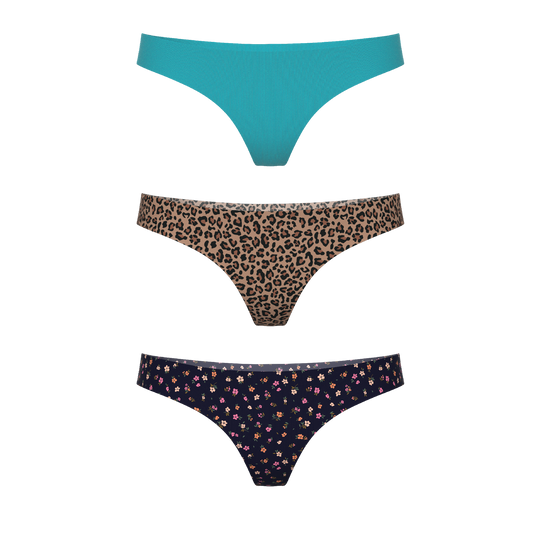 The Feminine Variety | Women's Thong Underwear 3 Pack