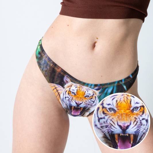 The Feral Feline | Tiger Print MicroModal Thong