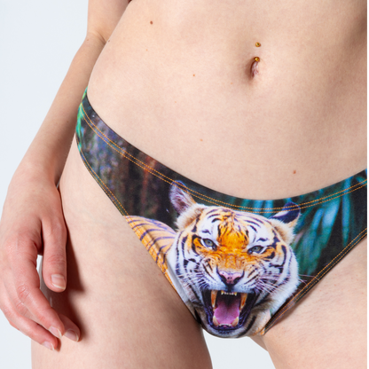 The Feral Feline | Tiger Print MicroModal Thong