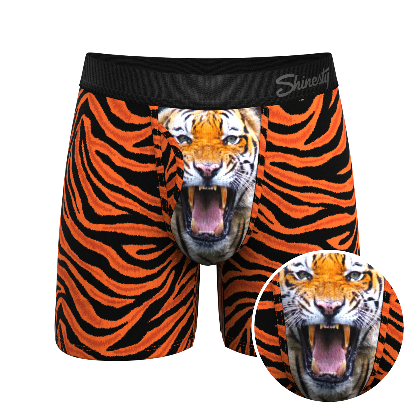 The Feral Feline | Tiger Print Ball Hammock® Pouch Underwear With Fly