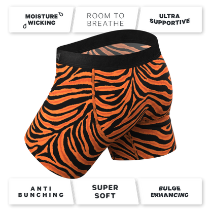 The Feral Feline | Tiger Print Ball Hammock® Pouch Underwear With Fly