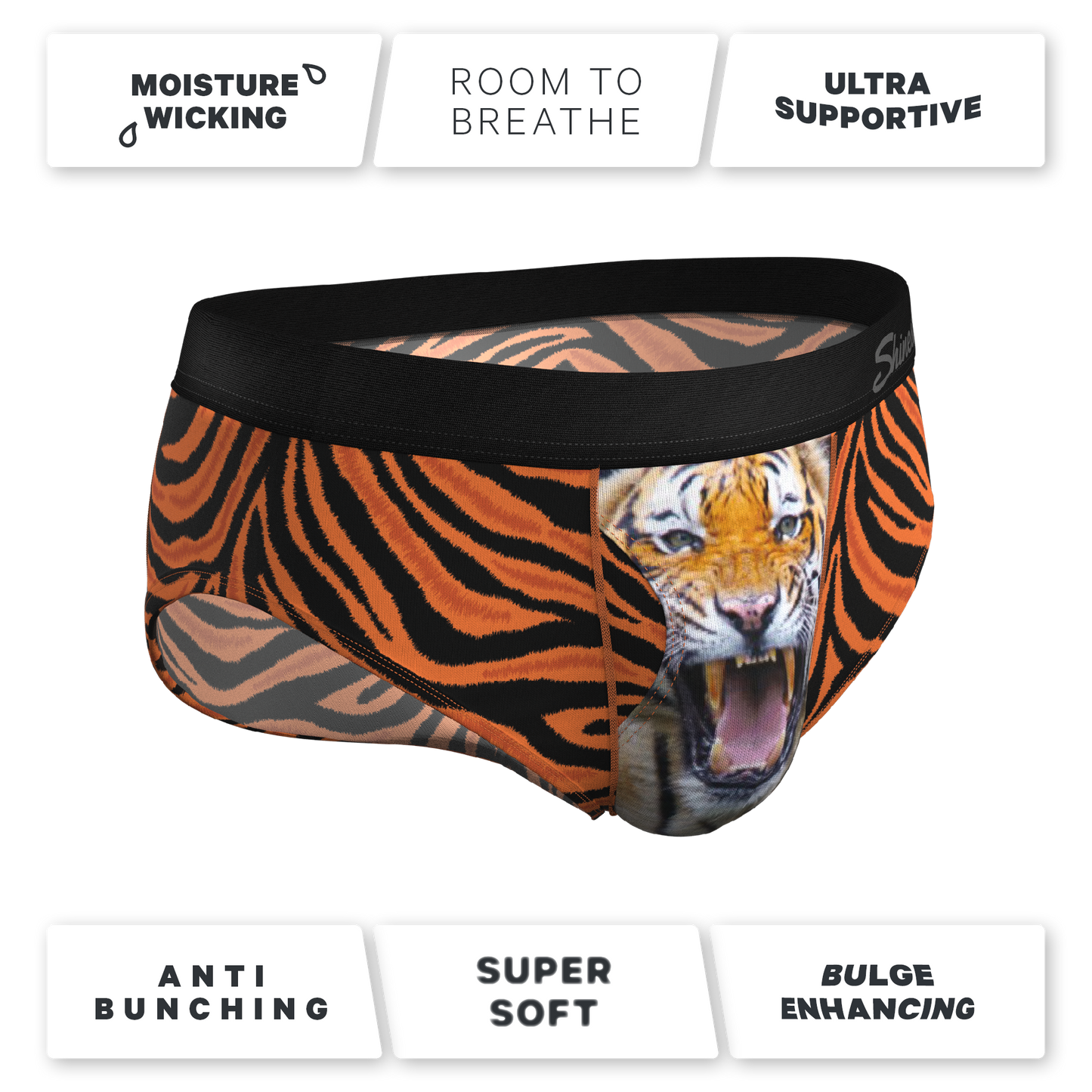 The Feral Feline | Tiger Print Ball Hammock® Pouch Underwear Briefs