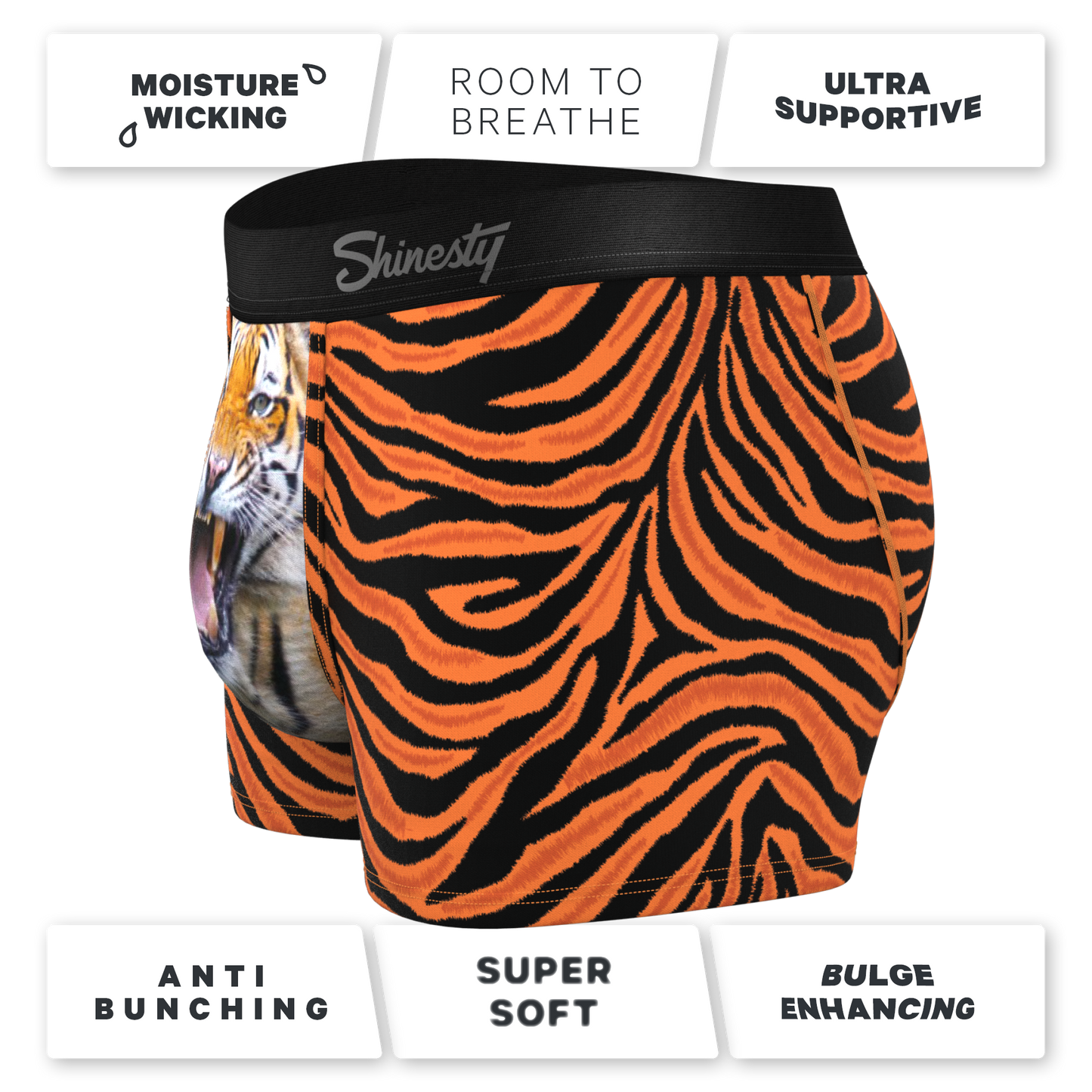 The Feral Feline | Tiger Print Ball Hammock® Pouch Trunks Underwear