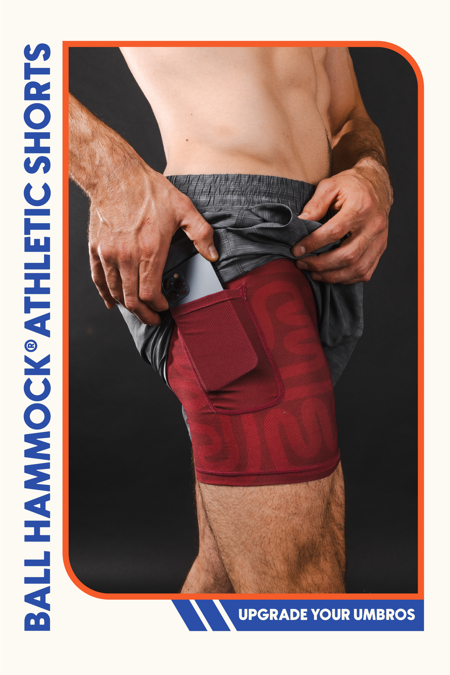 The Finish Line | Grey and Red Ball Hammock® 5 Inch Athletic Shorts