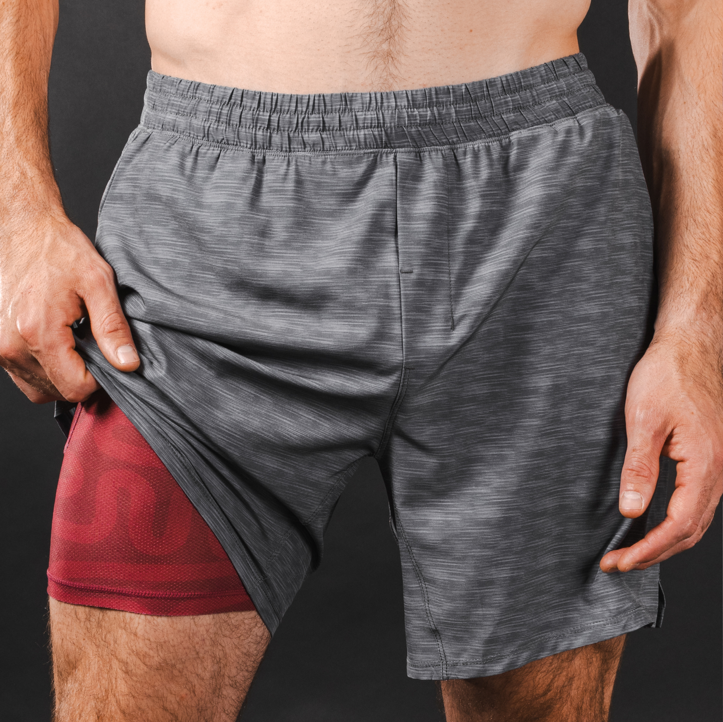 The Finish Line | Grey and Red Ball Hammock® 7 Inch Athletic Shorts