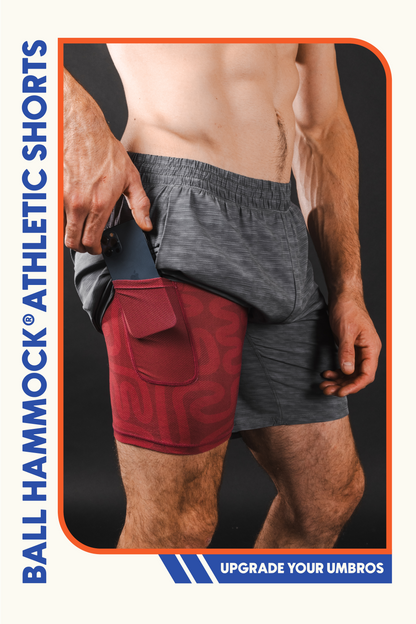 The Finish Line | Grey and Red Ball Hammock® 7 Inch Athletic Shorts