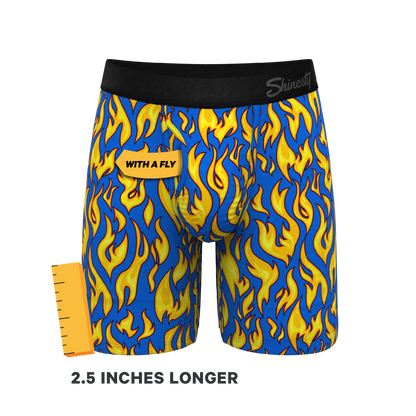 The Fire Crotch | Flames Long Leg Ball Hammock® Pouch Underwear With Fly