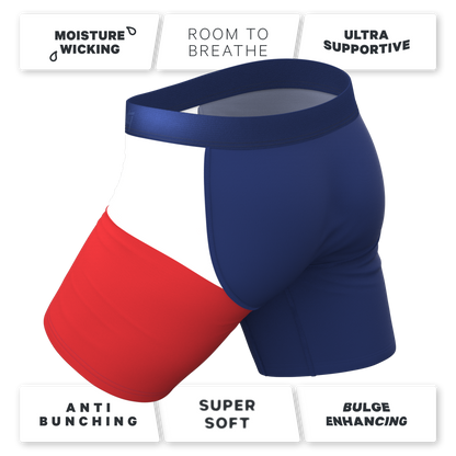 The First Rodeo | Texas Flag Long Leg Ball Hammock® Pouch Underwear With Fly