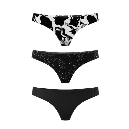 The Flavor of August | Women's Thong Underwear 3 Pack