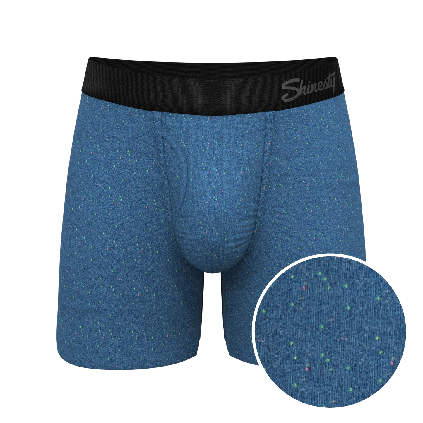 The Fleck Me | Heather Blue Flecked Ball Hammock® Pouch Underwear With Fly