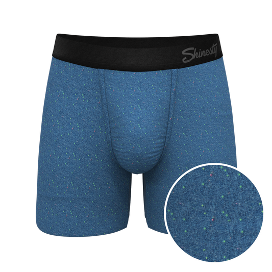 The Fleck Me | Heather Blue Flecked Ball Hammock® Pouch Underwear