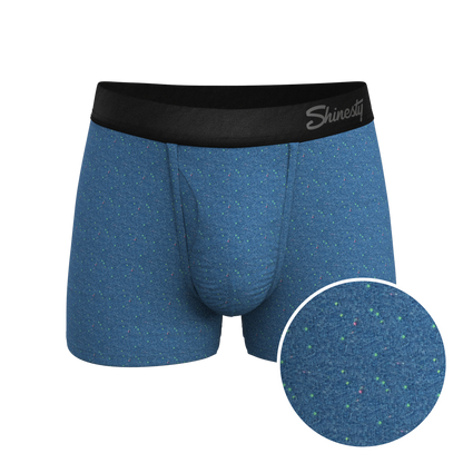 The Fleck Me | Heather Blue Flecked Ball Hammock® Pouch Trunks Underwear