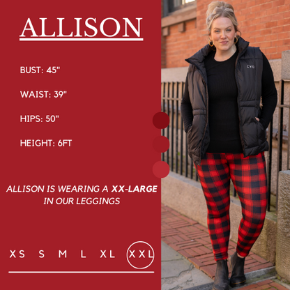 Fleece Lined Leggings | Buffalo Plaid