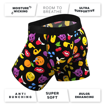 The Flirt | Emoji Ball Hammock® Pouch Underwear With Fly