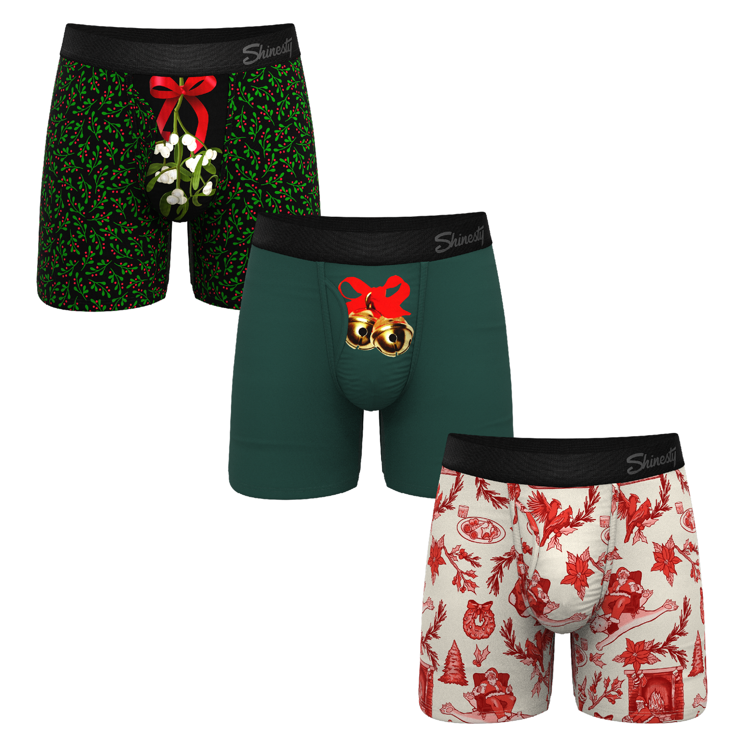 The Flirty Christmas | Ball Hammock® Pouch Boxer Briefs with Fly 3 Pack