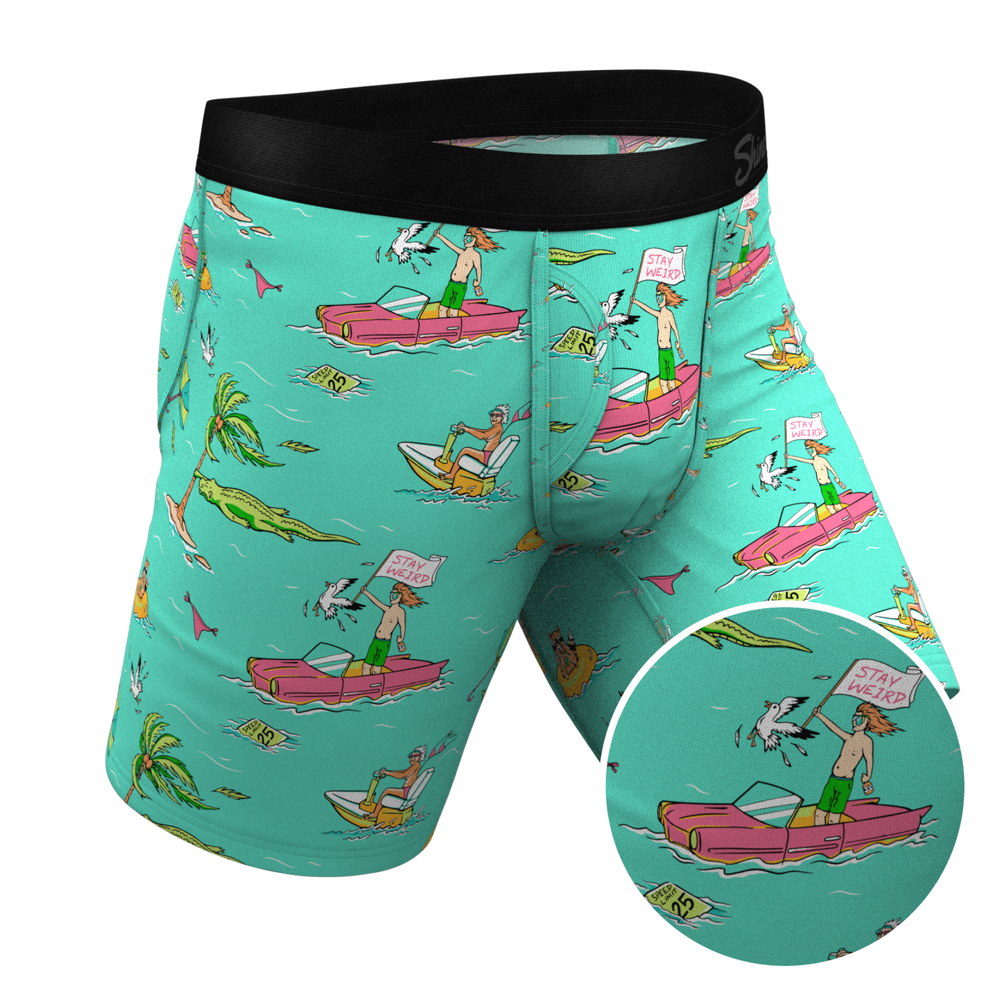 The Florida Man | Hurricane Scene Long Leg Ball Hammock® Pouch Underwear With Fly