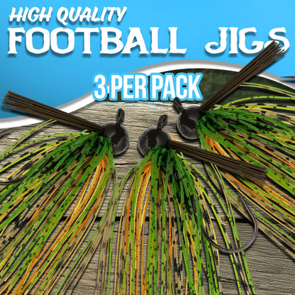 Reaction Tackle Lead Football Jigs 3-Pack