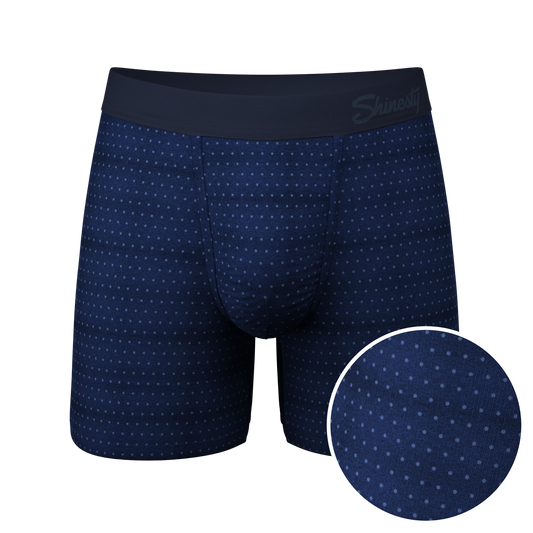 The Forget Me Not | Navy Dot Ball Hammock® Pouch Underwear