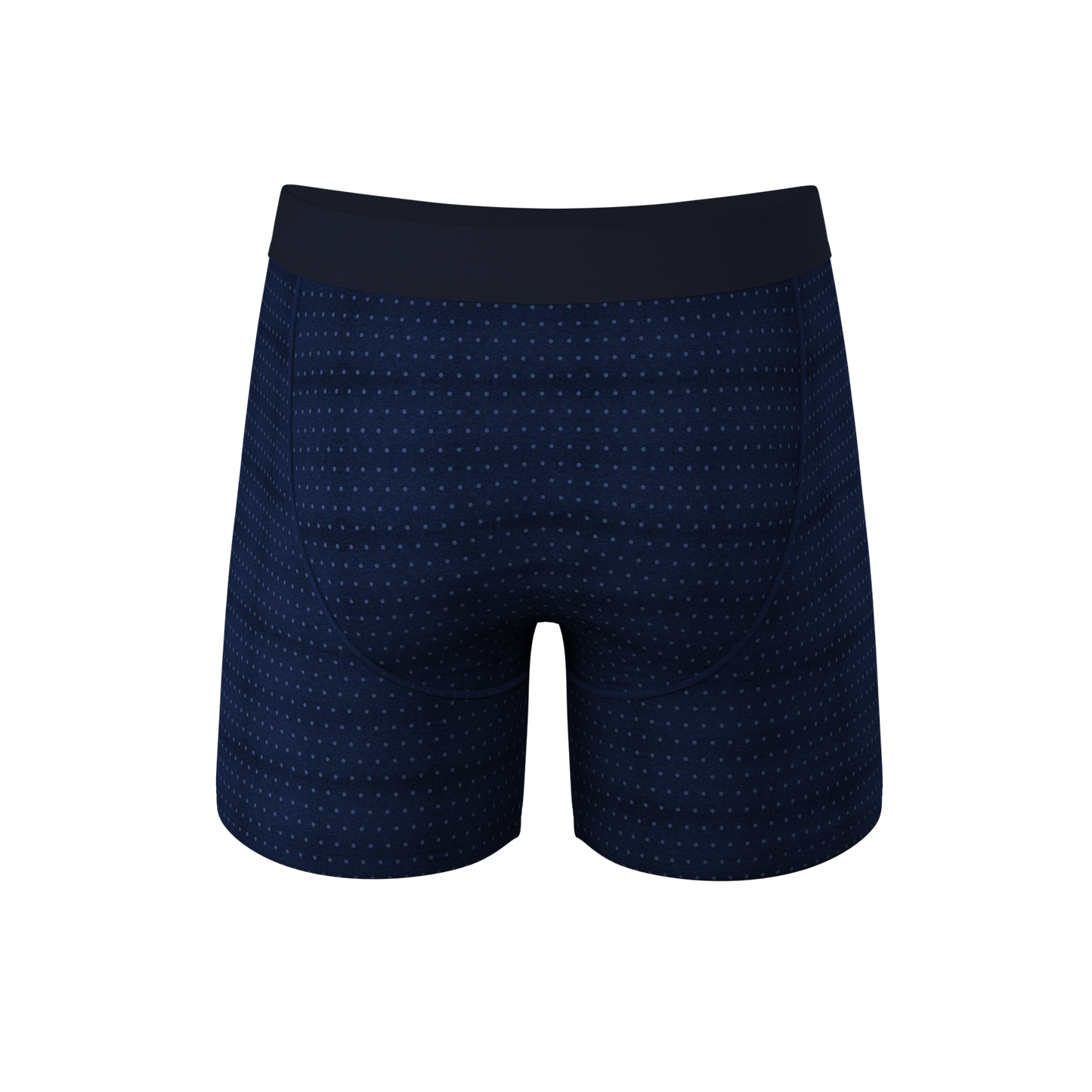 The Forget Me Not | Navy Dot Ball Hammock® Pouch Underwear With Fly