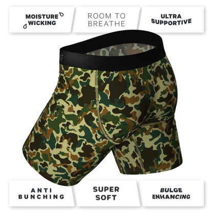 The Forni Camo | Camouflage Long Leg Ball Hammock® Pouch Underwear With Fly