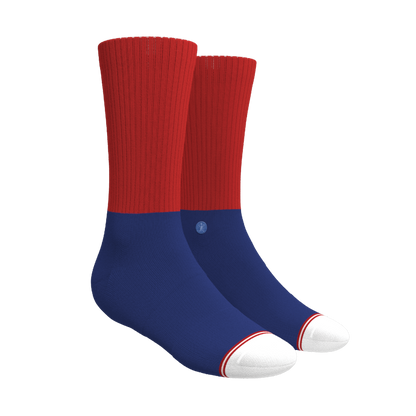 The Fourth | Patriotic Red and Blue Heel Hammock™ Crew Socks