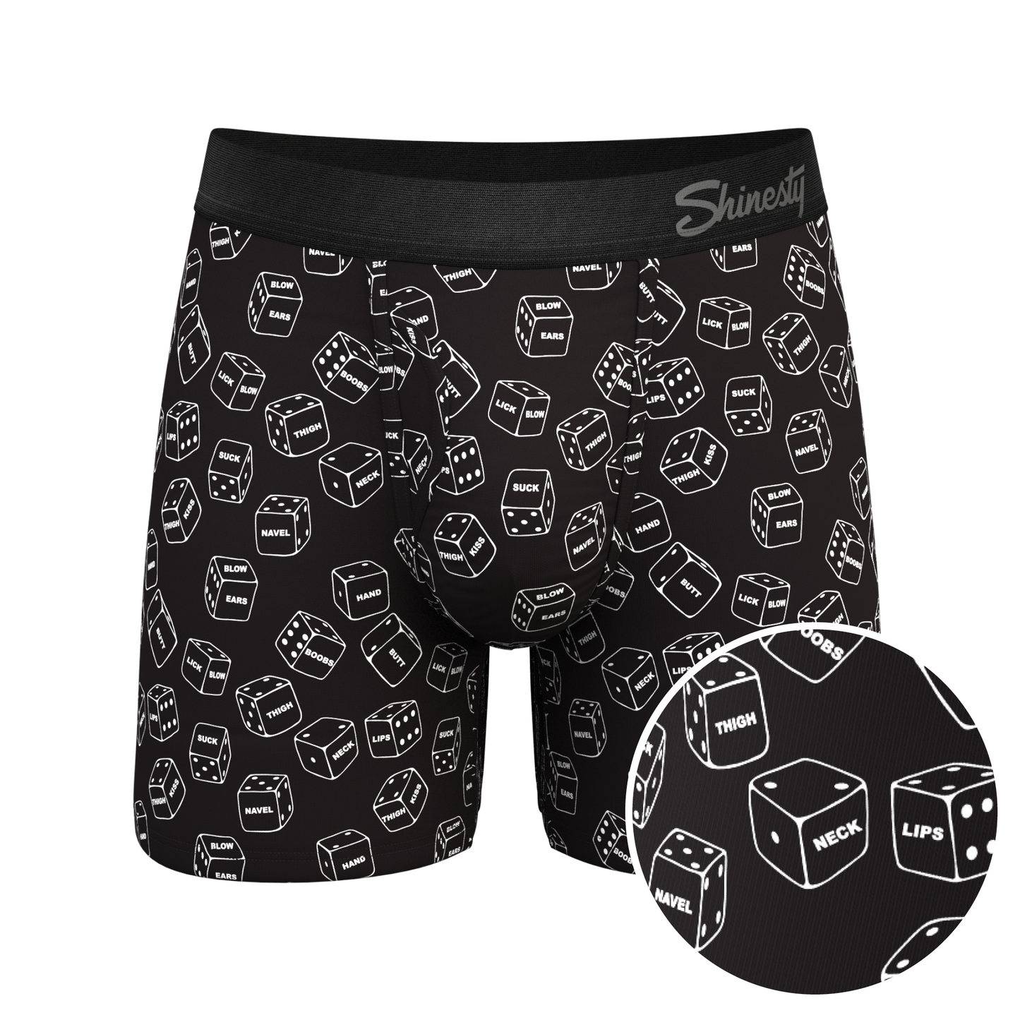 The Free For All | Glow In The Dark Dice Ball Hammock® Pouch Underwear With Fly