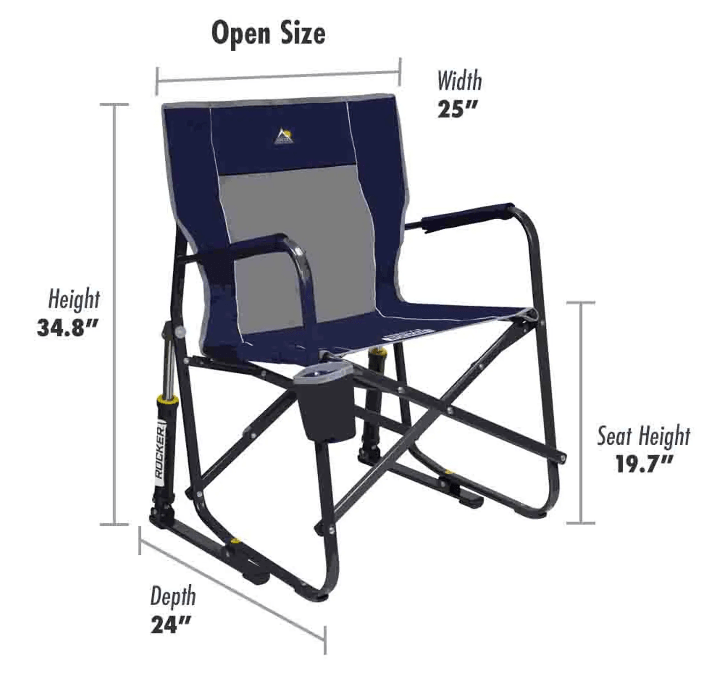 GCI Outdoor Freestyle Rocker Portable Rocking Chair & Outdoor Camping Chair