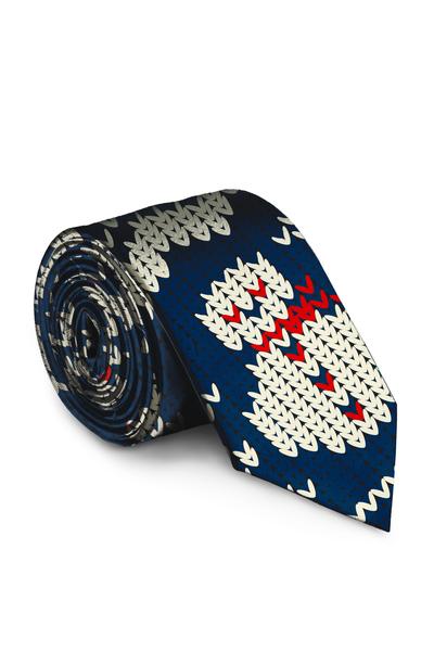 The Eggnog Aficionado | Navy Blue Snowman Tie