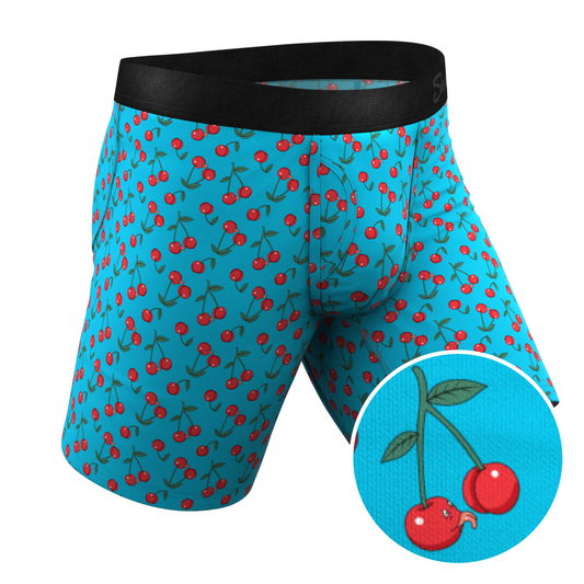 The Fruit Salad | Cherry Long Leg Ball Hammock® Pouch Underwear With Fly