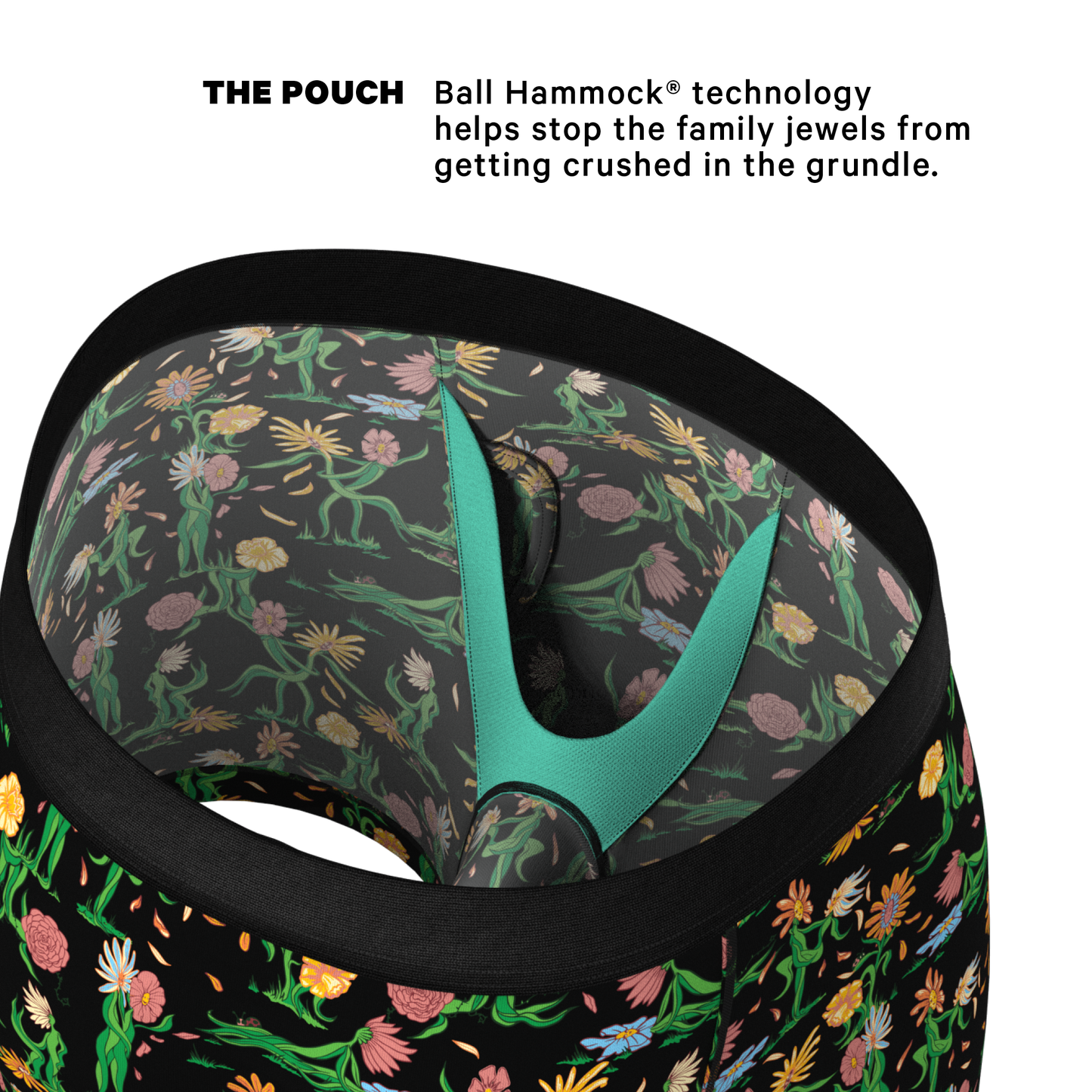 The Garden Of Breedin | Flower Print Ball Hammock® Pouch Underwear With Fly