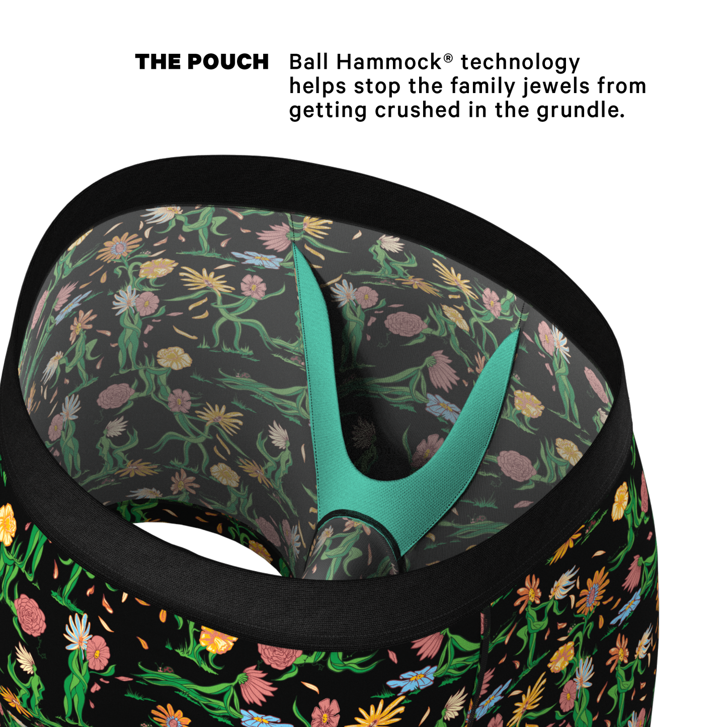 The Garden Of Breedin | Flower Print Ball Hammock® Pouch Underwear