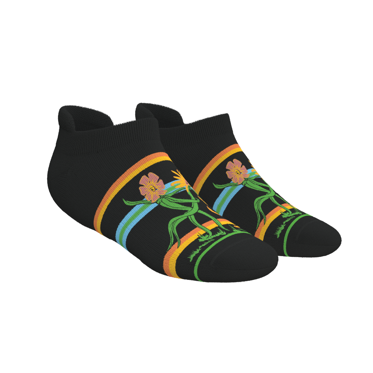 The Garden of Breedin | Naughty Floral Heel Hammock™ Ankle Socks