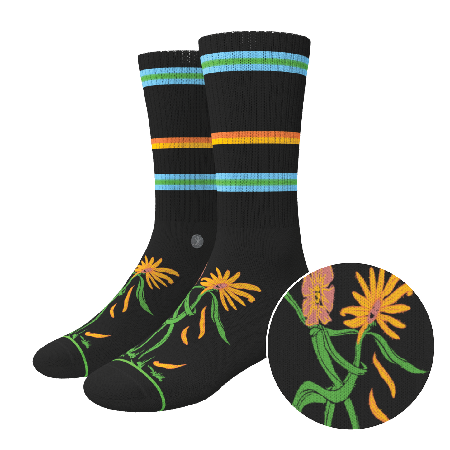 The Garden of Breedin | Naughty Floral Heel Hammock™ Crew Socks