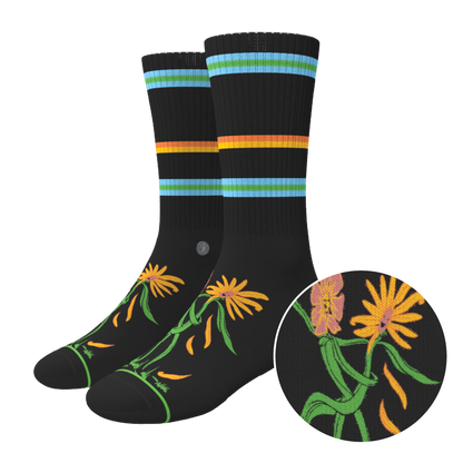 The Garden of Breedin | Naughty Floral Heel Hammock™ Crew Socks