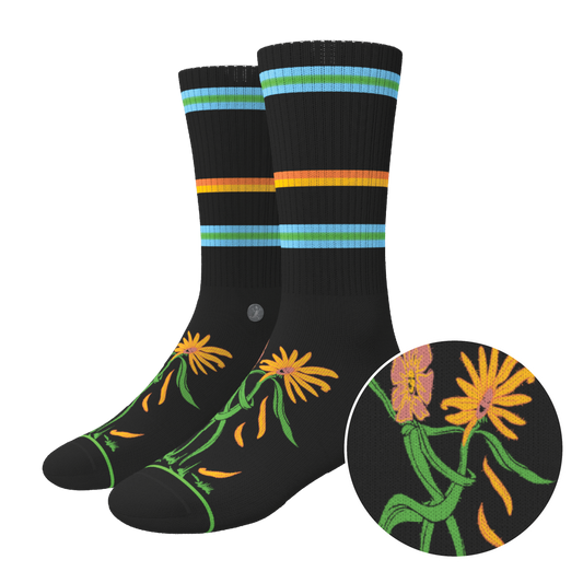 The Garden of Breedin | Naughty Floral Heel Hammock™ Crew Socks