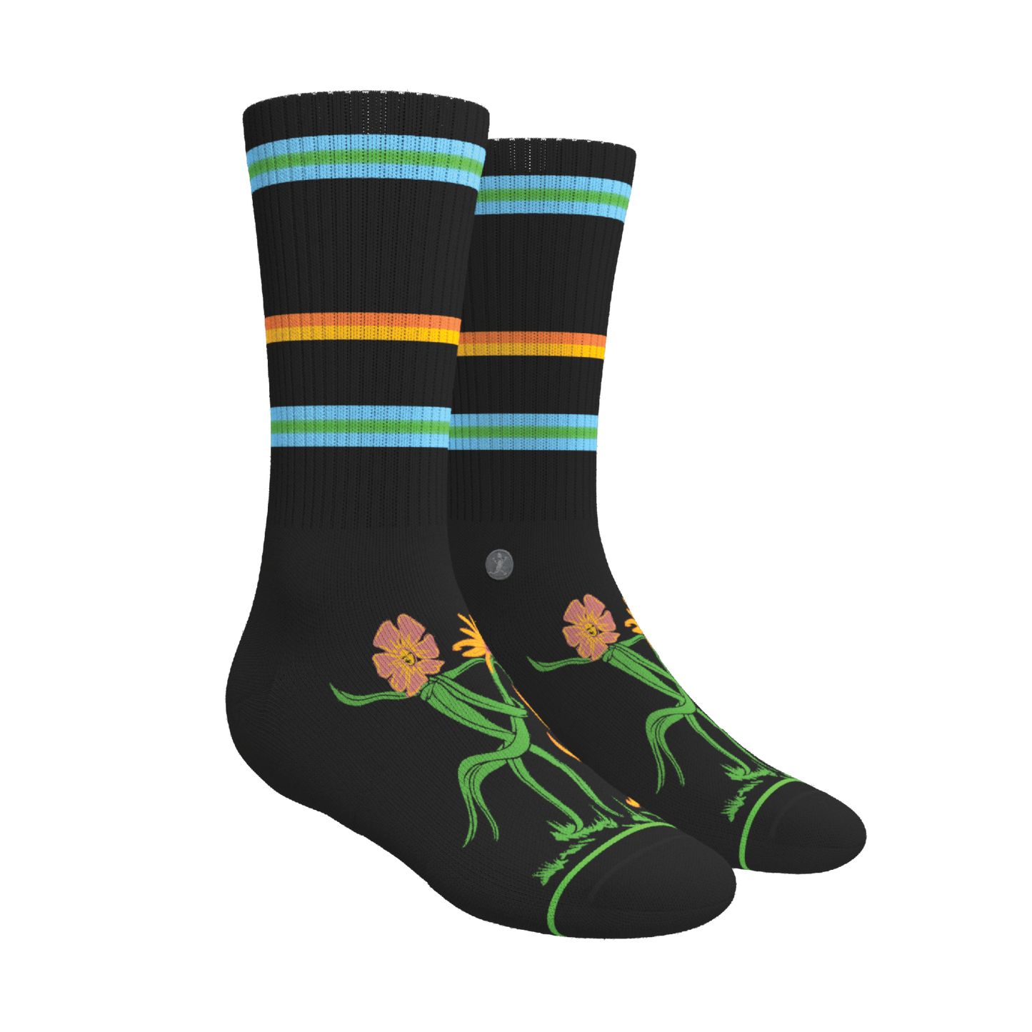 The Garden of Breedin | Naughty Floral Heel Hammock™ Crew Socks