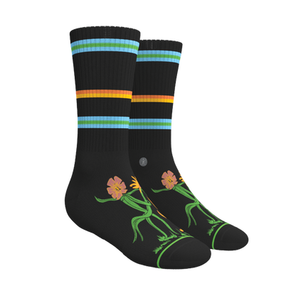 The Garden of Breedin | Naughty Floral Heel Hammock™ Crew Socks