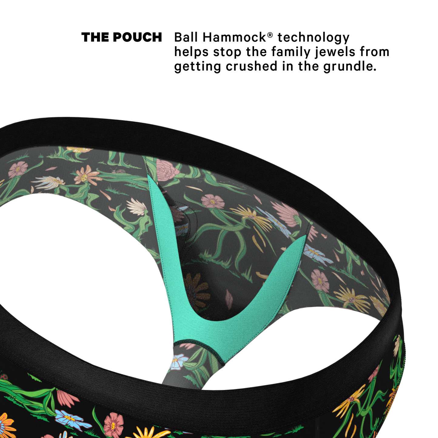 The Garden of Breedin | Flower Print Ball Hammock® Pouch Underwear Briefs