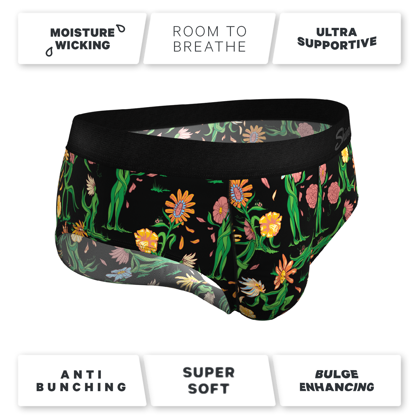 The Garden of Breedin | Flower Print Ball Hammock® Pouch Underwear Briefs