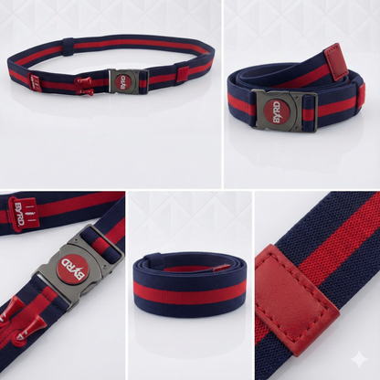 THE BYRD GOLF BELT ✶ Blue / Red Stripe