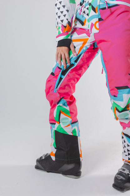 The Geodisiac | Retro Neon Curved Fit Women's One Piece Ski Suit