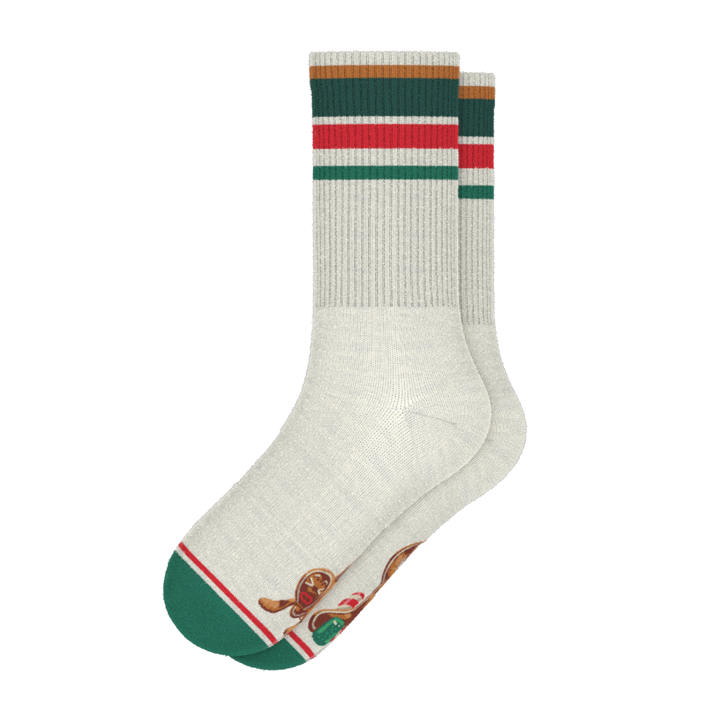 The Ginger Rail | Gingerbread Heel Hammock™ Crew Socks