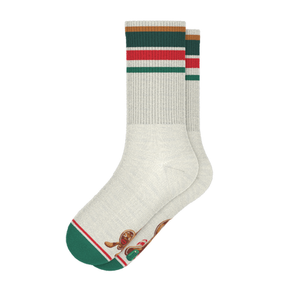 The Ginger Rail | Gingerbread Heel Hammock™ Crew Socks