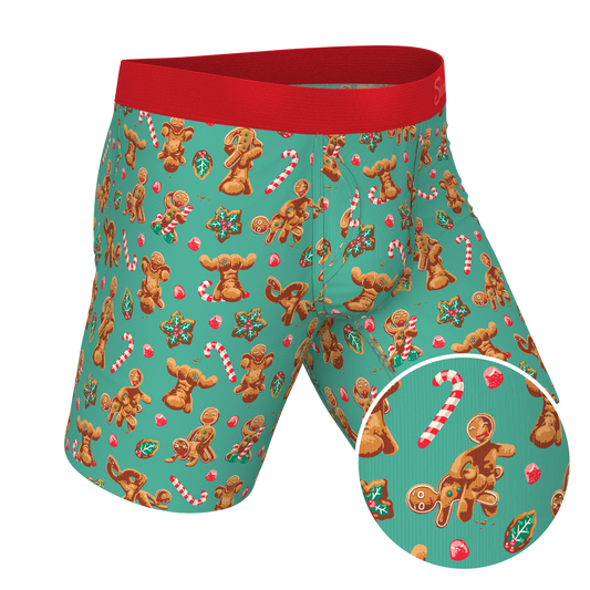 The Ginger Rail | Gingerbread Long Leg Ball Hammock® Pouch Boxers With Fly