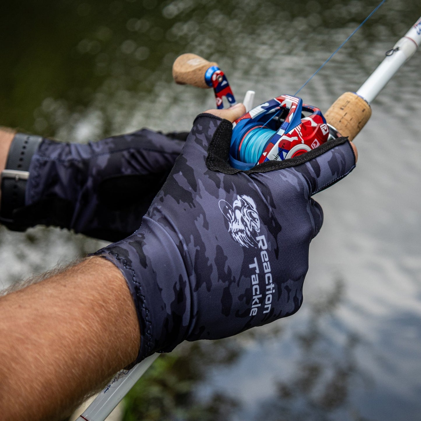 Reaction Tackle UV Fishing Gloves UPF 50+